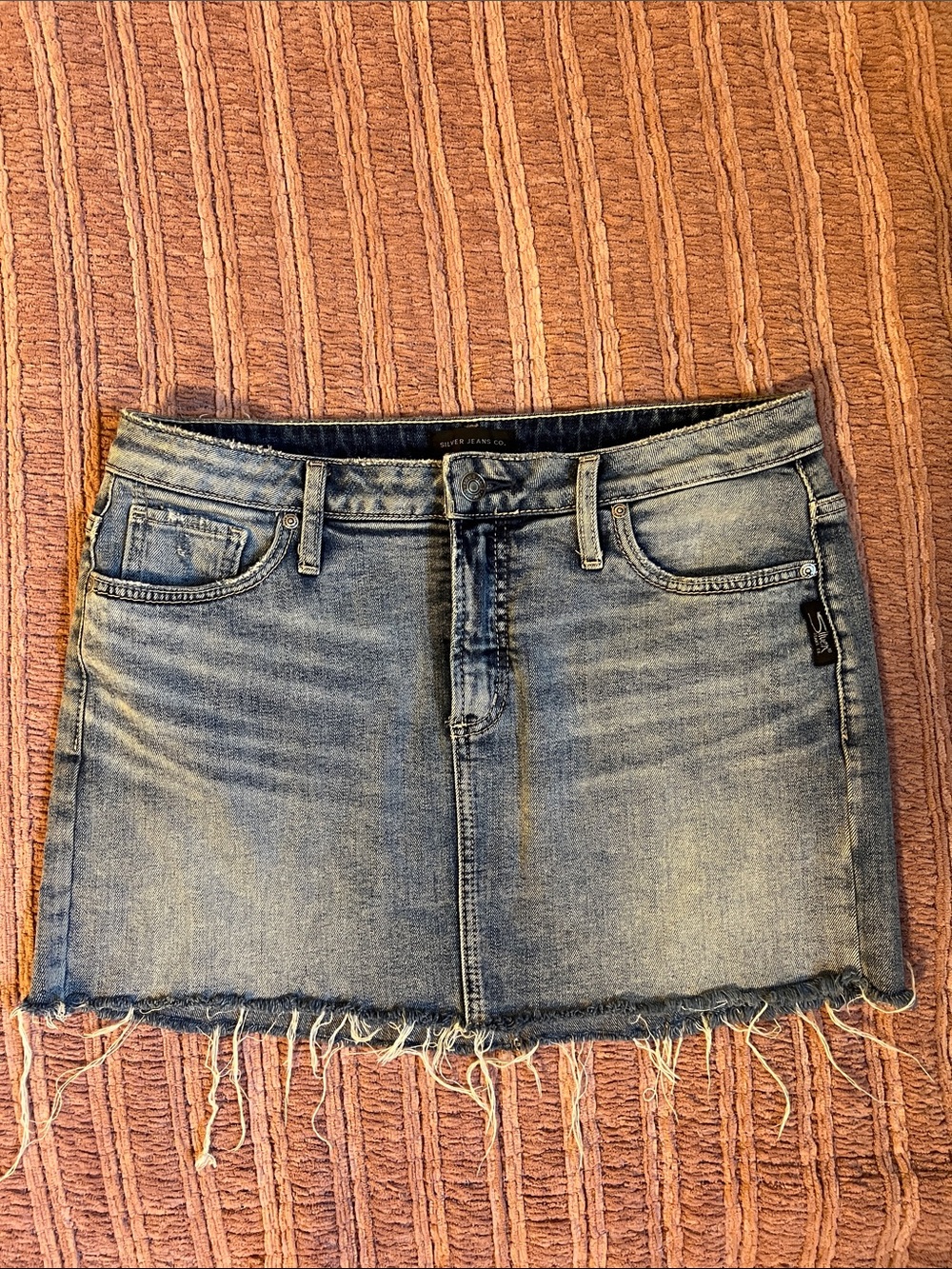 Silver Jeans Skirt in Light Blue